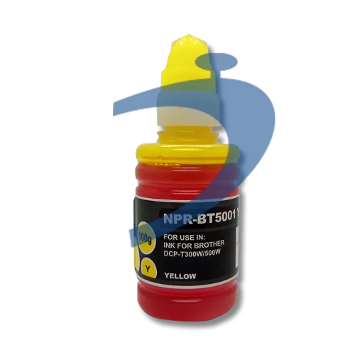 REFIL DE TINTA BROTHER BT5001Y BT5001 AMARELO (YELLOW) CORANTE T420W T510W T520W T710W 100ML