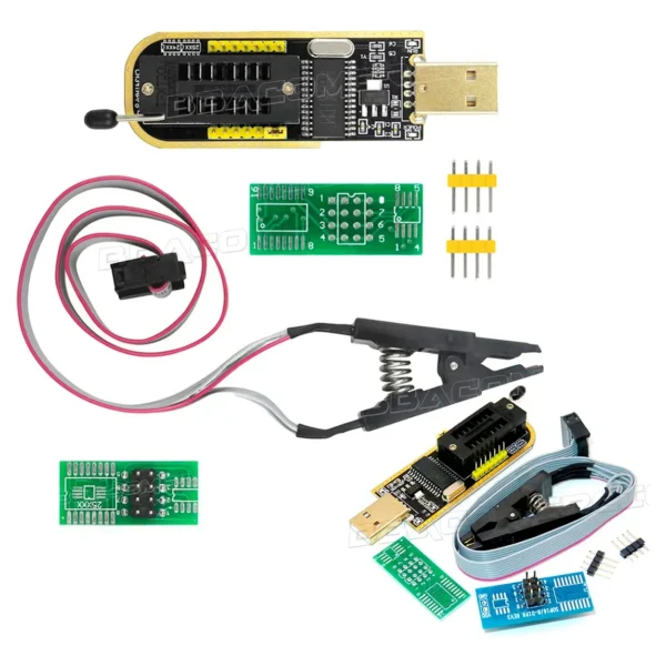 Gravador Programador Eprom Ch341a + Pinça Jacaré  IMPRESSORAS EPSON CHIPLESS